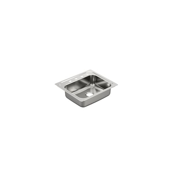 25"X22" Stainless Steel 20 Gauge Single Bowl Drop In Sink